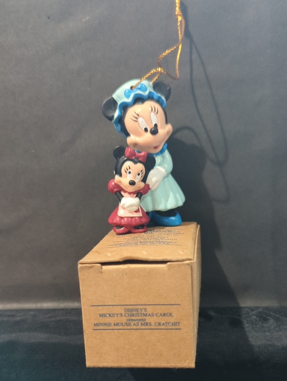 Disney Minnie Mouse Ornament in Light Blue & Red